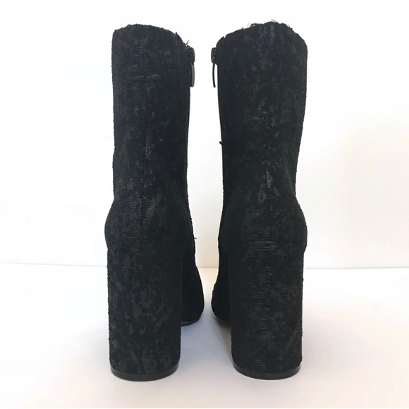 Kendall & Kylie Brooke 3 Texture Velvet Textured Burnout Booties Size 10 BNWOB - Picture 10 of 12